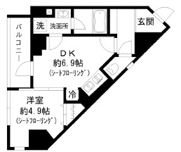 フェルモアルテ世田谷若林701の間取り