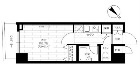 ステージファースト三軒茶屋Ⅱ504の間取り