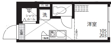 CocooN中目黒105の間取り