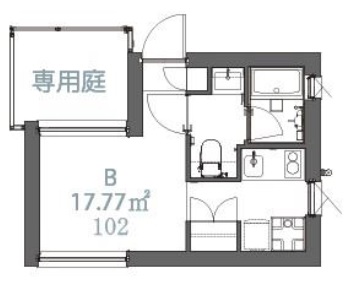 FARE桜新町Ⅲ（ファーレ桜新町スリー）102の間取り