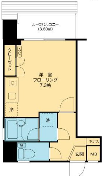 グランドパーク渋谷ブランシェ703の間取り