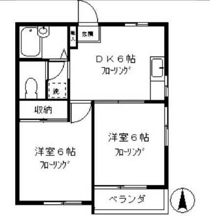 メンゼイル柿の木坂206の間取り