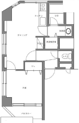 ライオンズマンション代々木公園第二101の間取り