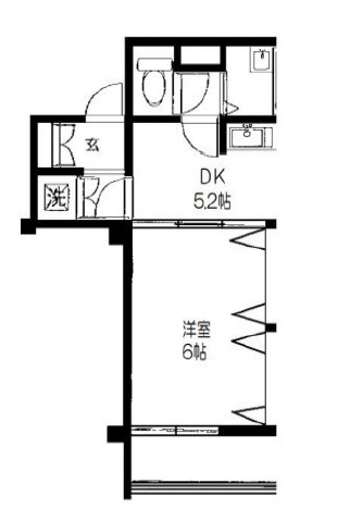 中銀弦巻マンシオン304の間取り