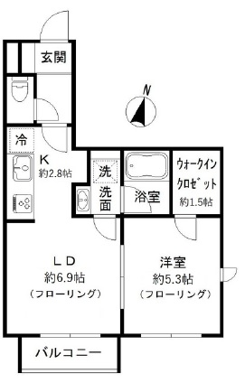 メゾン・ドゥ・ベージュ・エ・グリーズ102の間取り