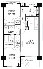 パーシモンヒルズ304の間取り