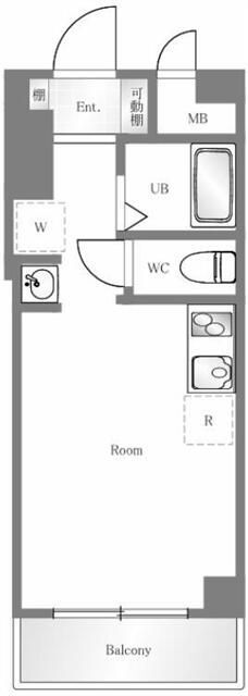 フラッツ大橋409の間取り
