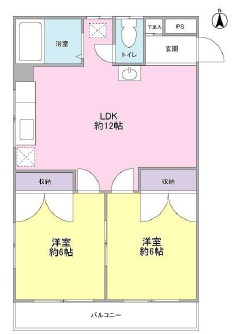 シェリーハイツ壱番館301の間取り
