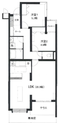 朝日代々木上原マンション105の間取り