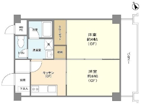 ダイアパレス駒場205の間取り