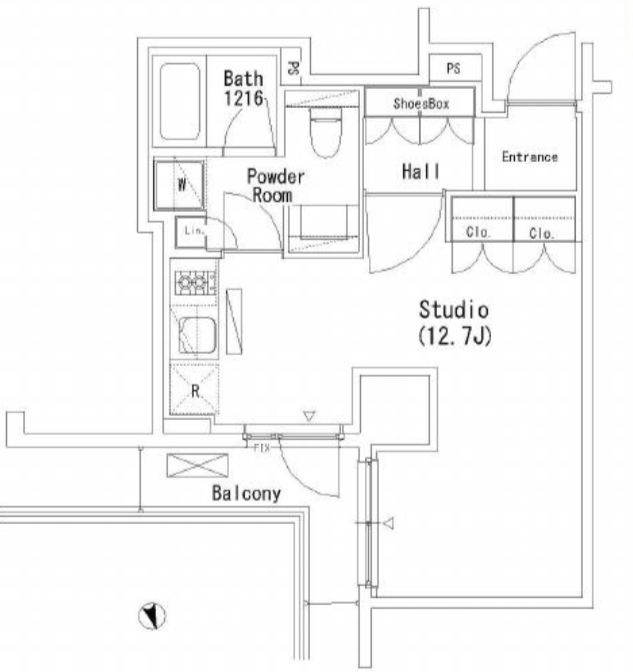 パークアクシス代官山402の間取り