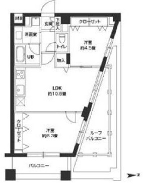 カスタリア自由が丘304の間取り
