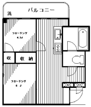 マンション京都世田谷203の間取り