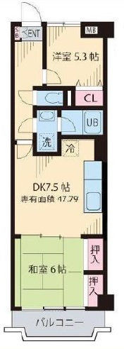 信明コーポ602の間取り