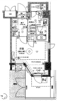 ディアレイシャス三軒茶屋104の間取り