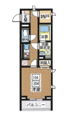 ラスカ駒場104の間取り