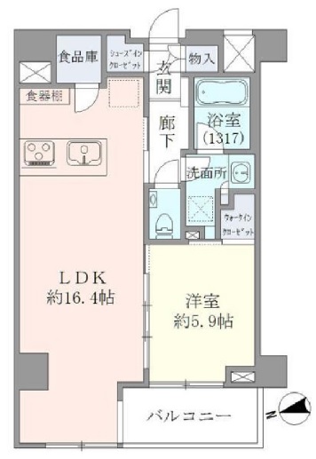 EVERTOW CHOJAMARU102の間取り