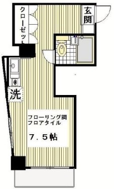 スカイコート中目黒703の間取り
