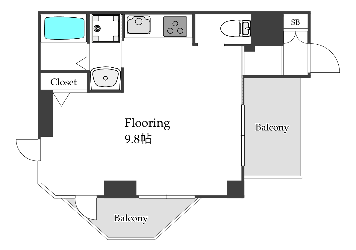 日神パレステージ駒場703の間取り