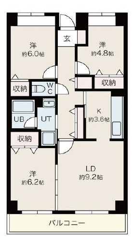 目黒本町マンション303の間取り