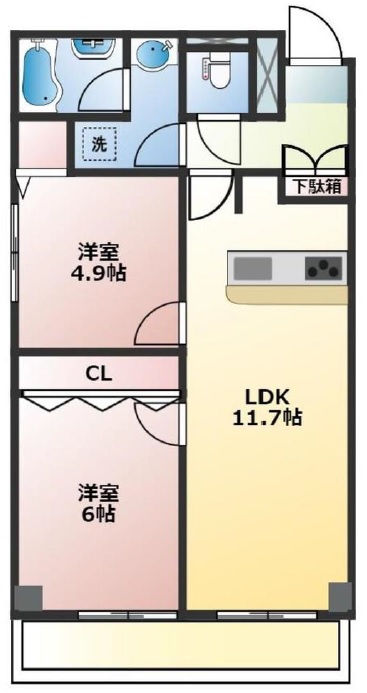 日興パレス恵比寿2Fの間取り