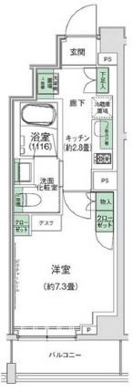 スタイリオ三軒茶屋402の間取り