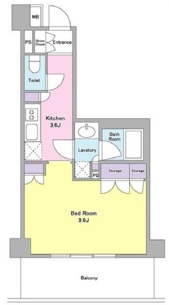 シティカレント代官山101の間取り