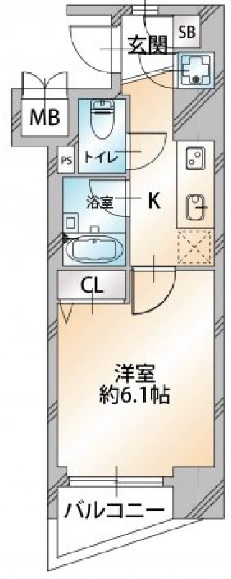 パレステュディオ渋谷WEST601の間取り