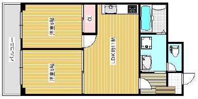 フジタ野沢マンション402の間取り