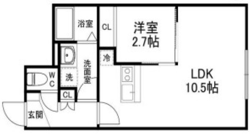 らいとあっぷ三軒茶屋102の間取り