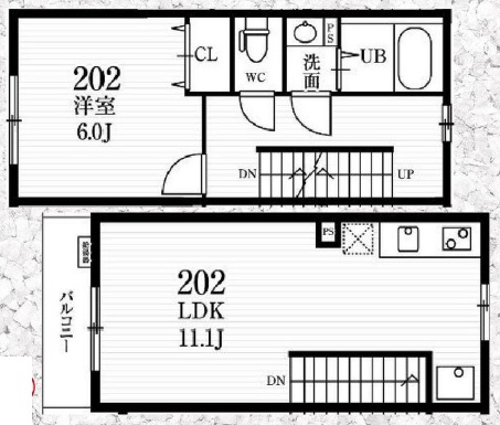 ミハス学芸大学202の間取り