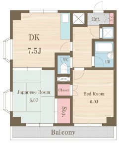 トーシンハイツ中町301の間取り