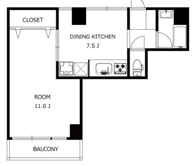 マンション恵比寿苑208の間取り