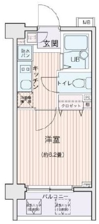 エコロジー都立大学レジデンス114の間取り