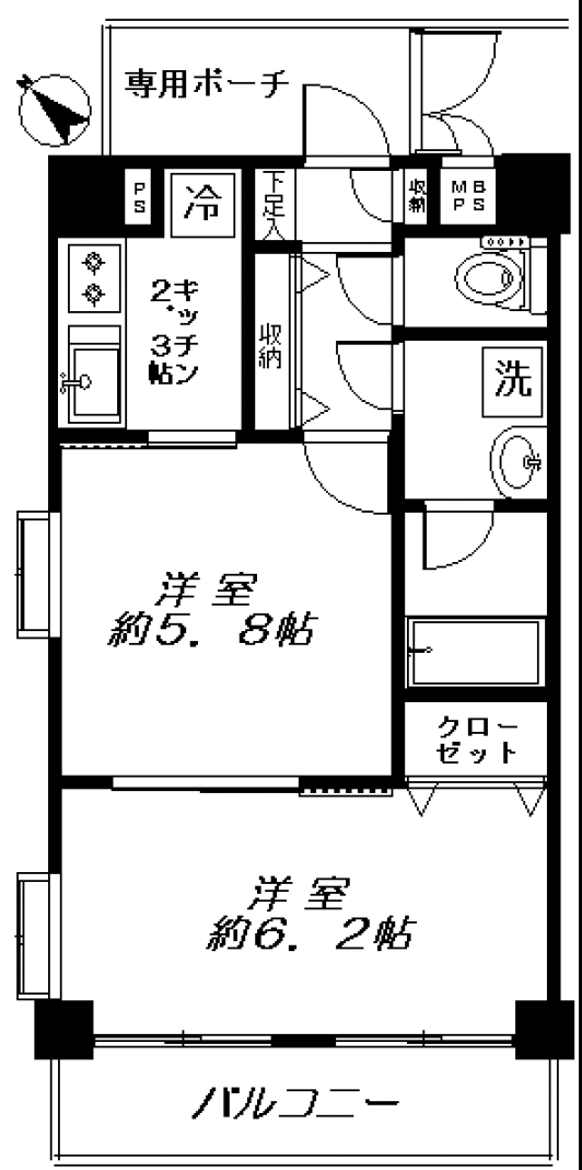 ハイシティ目黒弐番館701の間取り