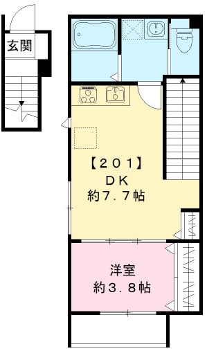 コスモス代官山201の間取り