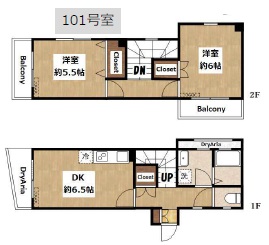 上目黒ガーデンホームズ101の間取り