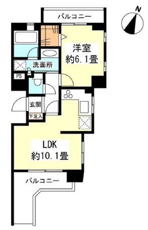 リバーレ自由が丘302の間取り