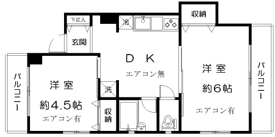 ファミリーコーポラス用賀402の間取り