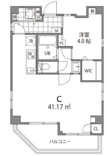 クーカイテラス中目黒701の間取り