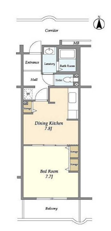 コーポレート池尻408の間取り