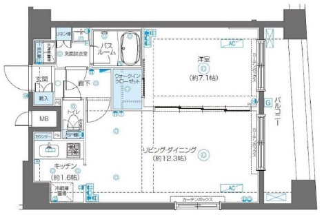 ZOOM渋谷富ヶ谷1401の間取り