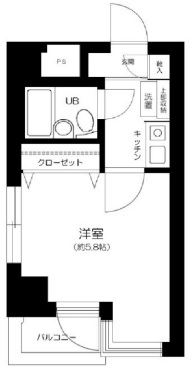 フェルテロアール祐天寺101の間取り