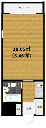 風間マンション205の間取り