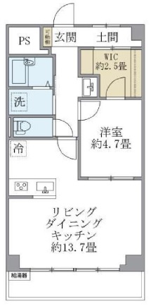 上町マンション113の間取り
