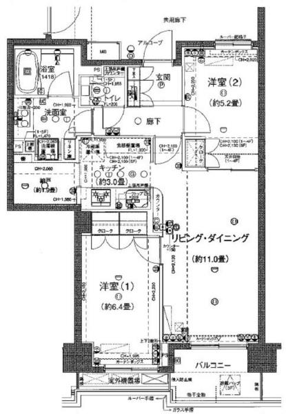 パークホームズ目黒中町503の間取り