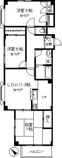 ヴァンベール五本木301の間取り