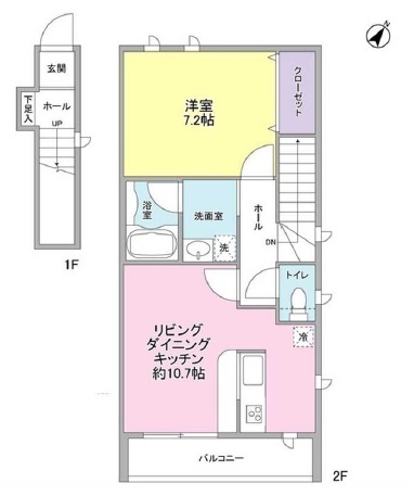 フォール　ブランシェ用賀208の間取り