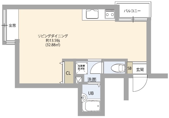 三軒茶屋　竹風館303の間取り