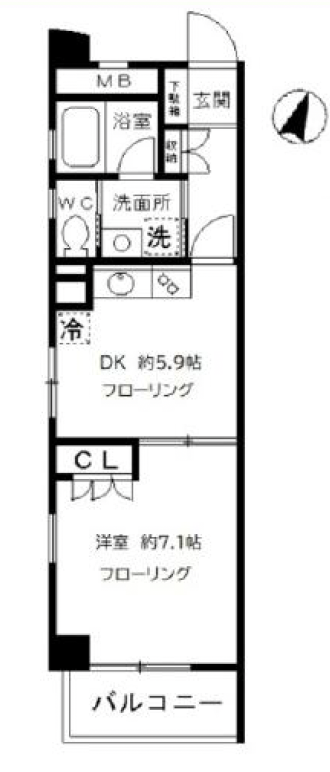 ファインクレスト上目黒208の間取り